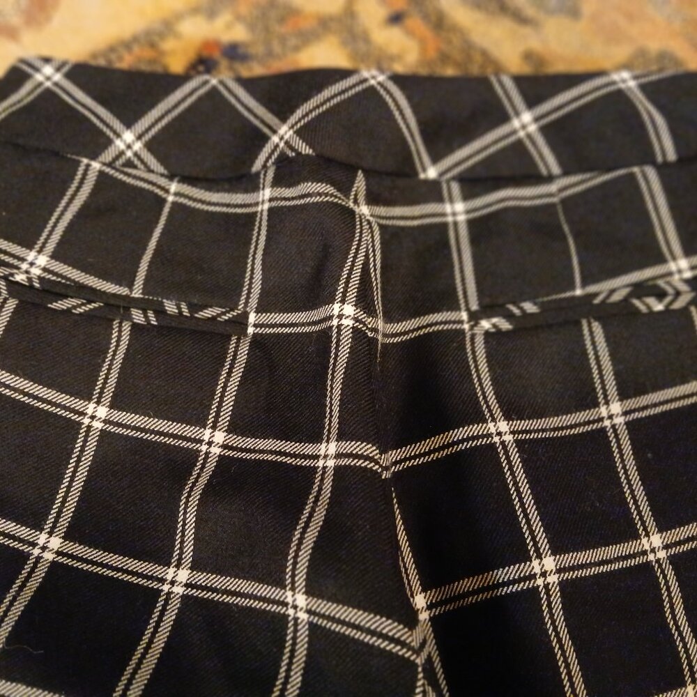 PENDLETON Virgin Wool Black Plaid Trousers 4P - like new - Picture 8 of 13